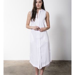 Ajaie Alaie White Midi Poplin Shirt Dress / Tunic